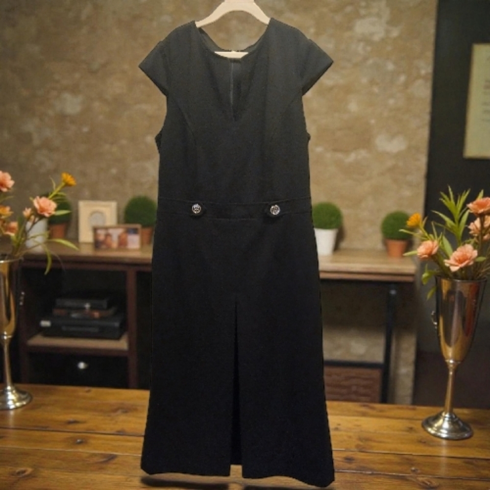 Tommy Hilfiger Elegant Navy Blue Midi Dress